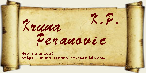 Kruna Peranović vizit kartica